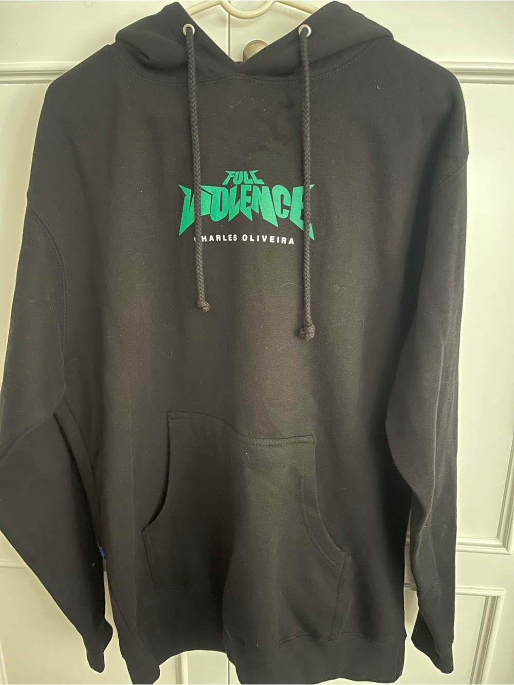 Full Violence Black Graphic Pullover Hoodie Charles Oliveira  large UFC BMF